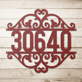House Number Frame Steel Metal Sign