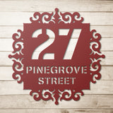 House Number Street Address Metal Sign