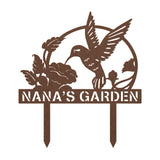 Hummingbird Garden Metal Stake