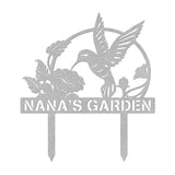 Hummingbird Garden Metal Stake