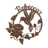 Hummingbird Round Metal Art