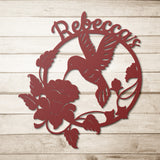 Hummingbird Round Metal Art