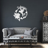 Hummingbird Round Metal Art