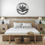 I Have No Shelf Control Floral Open Book Metal Wall Art