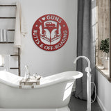 I Love Guns Butts and Off Roading Metal Wall Art