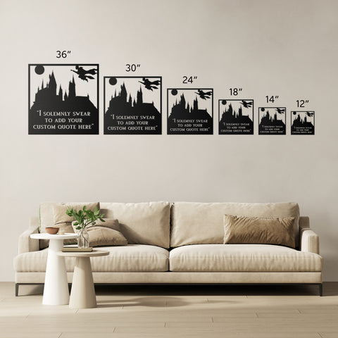 I Solemnly Swear HP Castle Quote Metal Sign