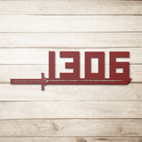 Katana Sword House Number Metal Wall Art