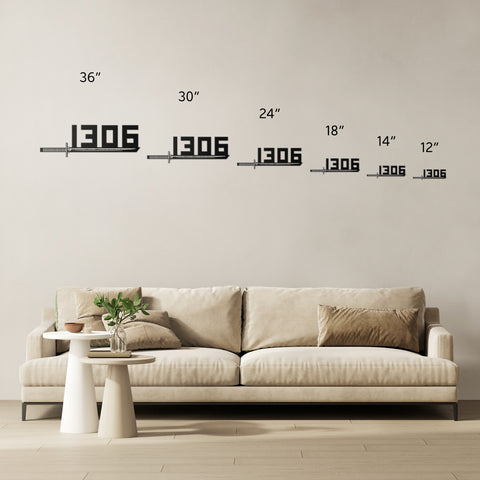 Katana Sword House Number Metal Wall Art