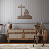 Kneeling Soldier Fallen Veteran Army Warrior Metal Wall Art