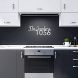 Last Name House Number Metal Sign