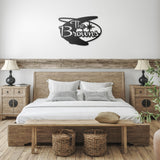 Mid Century Family Name Metal Wall Art