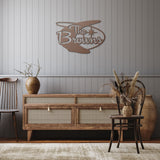 Mid Century Family Name Metal Wall Art