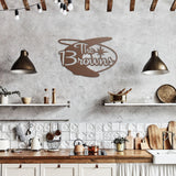 Mid Century Family Name Metal Wall Art
