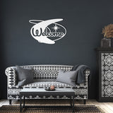 Mid Century Welcome Metal Sign