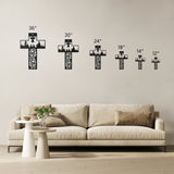Nativity Cross Metal Wall Art