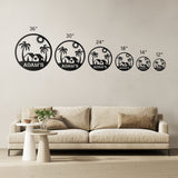 Palm Tree Beach House Metal Sign