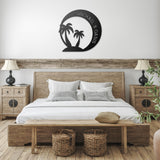 Palm Trees Oasis Beach House Metal Sign