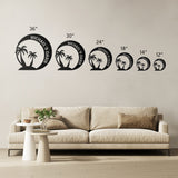 Palm Trees Oasis Beach House Metal Sign