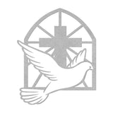 Peace Dove with Cross Metal Wall Art