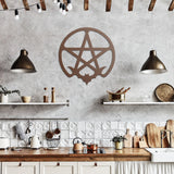 Pentagram Witchy Bat Metal Wall Art