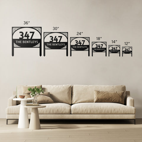 Personalized Address & Family Name Garden Metal Stake