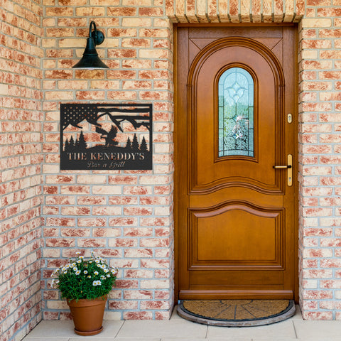 Personalized American Eagle Bar n Grill Metal Sign