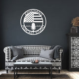 Personalized American Flag Podcast Metal Wall Art