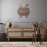 Personalized Backyard Bar & Grill Metal Sign