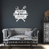 Personalized Backyard Bar & Grill Metal Sign