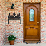 Personalized Bigfoot Address Metal Sign with Stakes