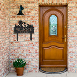 Personalized Cabin Mountain Palm Trees Metal Sign