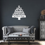 Personalized Christmas Tree Metal Wall Art