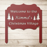 Personalized Christmas Welcome Metal Sign