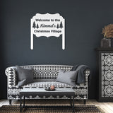Personalized Christmas Welcome Metal Sign