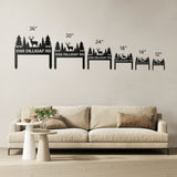 Personalized Deer in the Woods Address Metal Sign with Stakes