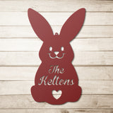 Personalized Easter Bunny Metal Door Hanger