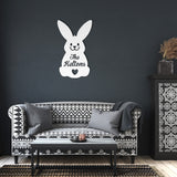 Personalized Easter Bunny Metal Door Hanger