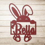 Personalized Easter Bunny Metal Wall Art