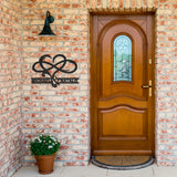 Personalized Heart Infinity with Couple Names & Date Metal Sign