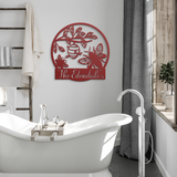 Personalized_Natural_Honey_Bee_Hive_Sign_Red_Modern_Bathroom_Mockup.png