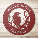 Personalized Raven Metal Wall Art