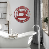 Personalized Sewing Metal Sign