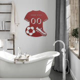 Personalized Soccer Jersey Metal Sign