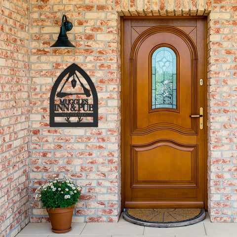 Personalized Three Broomsticks Tavern Inn Pub Metal Wall Art