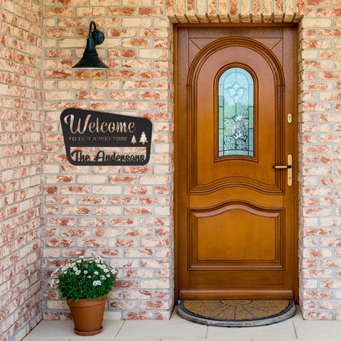 Personalized Welcome to our Adventure National Park Metal Wall Art
