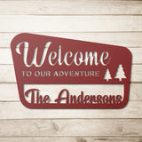 Personalized Welcome to our Adventure National Park Metal Wall Art
