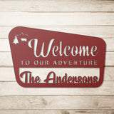 Personalized Welcome to our Adventure National Park Metal Wall Art