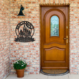 Personalized Wizardry Castle Metal Wall Art