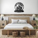 Personalized Wizardry Castle Metal Wall Art