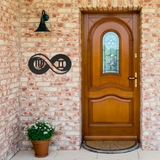 Personalized_Zodiac_Infinity_Metal_Sign_Black_Brick_Entrance_Mockup.png